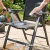 Set di 2 sedie da giardino AREBOS con schienale alto, Anteprima dell’immagine prodotto 9