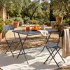 Table pliante 'Sande' rectangulaire acier 71x70x110 cm noir Voir les images du produit 5