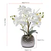 Kunstpflanze Künstliche Orchidee mit Topf Kunstblume Produktbild-Vorschau 2