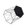 A black geometric wireframe object with a solid black panel on one side, isolated on a white background. Produktbild-Vorschau