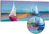 DEQORI Hybrid Leinwand Bild 125x50 cm 'Drei bunte Produktbild-Vorschau 1
