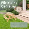 holz4home® Outdoor Picknickbank Kinder I Sitzgruppe Aussen Produktbild-Vorschau 3