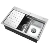 Cecipa Edelstahlspüle 70x45 cm Küchenspüle mit Stufe & Produktbild-Vorschau 1