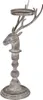 Clayre & Eef Kerzenständer Hirsch 17x14x42 cm Grau Metall Produktbild-Vorschau 1