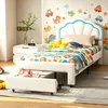 INONEFT Kinderbett 90x200cm mit LED, Polsterbett mit Produktbild-Vorschau 1