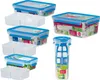 CLIP & CLOSE Frischhaltedose 3,7 Liter (transparent/blau, Produktbild-Vorschau 1