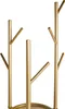 A close-up shot of a gold-colored metal coat rack with a tree-like design. Náhled obrázku produktu