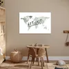 MuchoWow® Poster Weltkarte - Zitat - Grau 90x60 cm - Produktbild-Vorschau 6