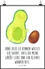 Mr. & Mrs. Panda Bild Avocado Kern rollt DIN A0 - Weiß - Produktbild-Vorschau 1