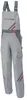 A pair of gray overalls with red and dark gray accents, shown against a white background. Produktbild-Vorschau