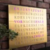 WordClock Jupiter Edelstahl gelasert in Gold - elegante Produktbild-Vorschau 2