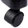 A close-up view of a black caster wheel attached to a black plastic component. Produktbild-Vorschau