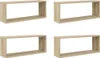 vidaXL Cube Shelves 4 ks Sonoma Oak 60x15x23 cm výrobek ze Náhled obrázku produktu 1