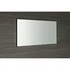 A rectangular mirror with a black frame is mounted on a dark wood-paneled wall. Anteprima dell’immagine prodotto