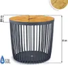 Couchtisch Beistelltisch Tisch Holzplatte Korbtisch Produktbild-Vorschau 7