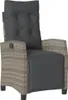 vidaXL 5-tlg. Garten-Essgruppe mit Kissen Grau Poly Rattan Produktbild-Vorschau 3