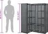 vidaXL Eckkleiderschrank Grau 130 x 87 x 169 cm Náhled obrázku produktu 5