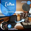 Interior of a car showing a car seat and seat protector. Produktbild-Vorschau