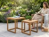 2er Garten Beistelltisch aus Akazienholz – Braun Produktbild-Vorschau 4