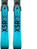 A pair of bright blue skis with black bindings and black lettering. Produktbild-Vorschau