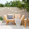 Gartenbank mit Kissen 2-in-1 Massivholz Akazie Produktbild-Vorschau 2