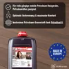 A plastic container of petroleum fuel for heaters is shown, with marketing text and icons above it. Produktbild-Vorschau