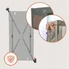 A travel crib is shown folded and partially unfolded, with close-up insets highlighting its features and accessories. Voir les images du produit