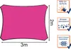 Vela ombreggiante - Rettangolare - 2 X 3 M - Colore: Fucsia Anteprima dell’immagine prodotto 4