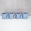 4er Set Steingut Becher 350ml Tasse Blau Kaffeetassen Produktbild-Vorschau 3