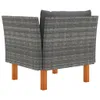 vidaXL Gartensofa Poly Rattan und Eukalyptus Massivholz -  Produktbild-Vorschau 5
