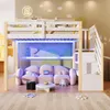 Flieks Etagenbett 90x200cm mit Led, Kinderbett mit Produktbild-Vorschau 3