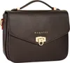 A brown leather handbag with gold hardware and the brand name 'bugatti' printed on the front. Produktbild-Vorschau