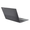 A gray laptop is shown from a rear-diagonal angle, with the screen open. Produktbild-Vorschau