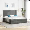 vidaXL Ottoman-Bett mit Matratze Dunkelgrau 180x200 cm Produktbild-Vorschau 3
