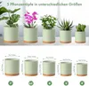 5 Packs Blumentopf mit Untersetzer, Produktbild-Vorschau 4