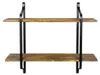 Livingandhome Wandmontiertes Regal mit 2 Ebenen – 60 x 15 Produktbild-Vorschau 3
