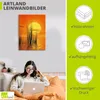 ARTland Leinwandbild Sonnenuntergang mit Schilf Größe: Produktbild-Vorschau 3