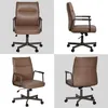 A collage of four images showing a brown office chair from different angles. Náhľad obrázku produktu