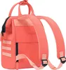 The back view of a coral-colored backpack. Produktbild-Vorschau