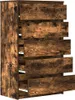 A tall, narrow chest of drawers with six drawers, made of wood with a rustic, weathered finish. Anteprima dell’immagine prodotto