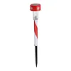 A single red and white striped solar garden stake with a snowflake design on the red top. Anteprima dell’immagine prodotto