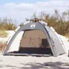 vidaXL Strandzelt 2 Personen Grau Quick Release Wasserdicht Produktbild-Vorschau 2