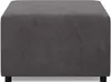 Sitzpouf für das Wohnzimmer 70 x 70 cm, Cord - Dunkelgrau Produktbild-Vorschau 2