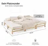 Familiebed, palletbed, 270x200 cm, massief houten bed, Productafbeelding-voorbeeld 5