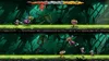 A split-screen image showing a jungle-themed video game scene with cartoon characters. Produktbild-Vorschau