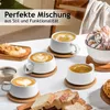 MIAMIO - 4 x 320 ml Cappuccinotassen Set, Cappuccino Tassen Produktbild-Vorschau 2
