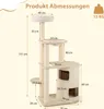 A diagram showing the dimensions of a cat tree. Podgląd zdjęcia produktu