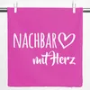 Huuraa Kissenbezug Nachbar mit Herz 40x40cm Fuchsia Produktbild-Vorschau 1
