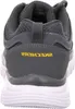 The back view of a gray Skechers sneaker with a white sole and yellow branding. Anteprima dell’immagine prodotto