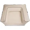 A beige pet bed with black trim, shown from a top-down perspective on a white background. Produktbild-Vorschau